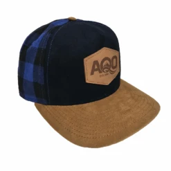 AQO Leather Patch Snapback Hat(Aqo Leather Patch Snapback Hat)